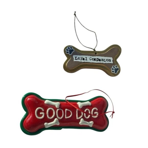 Dog Biscuit Christmas Tree Ornament Bone Good Dog Loyal Companion Holiday Puppy - Picture 1 of 10